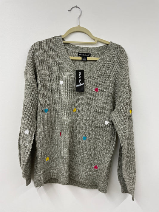 What’s Next? Heart sweater Size S /NWT