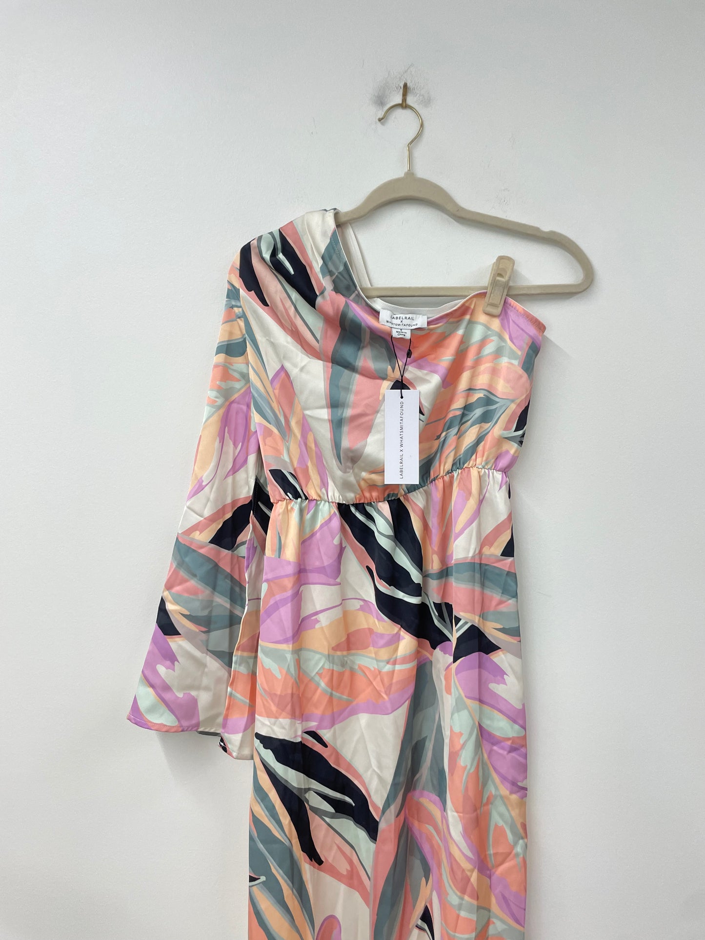 Label rail  X WhatSmitaFound one shoulder maxi dress Size 6 / NWT