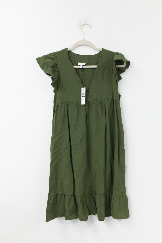The Get flutter sleeve midi dress Size S / NWT
