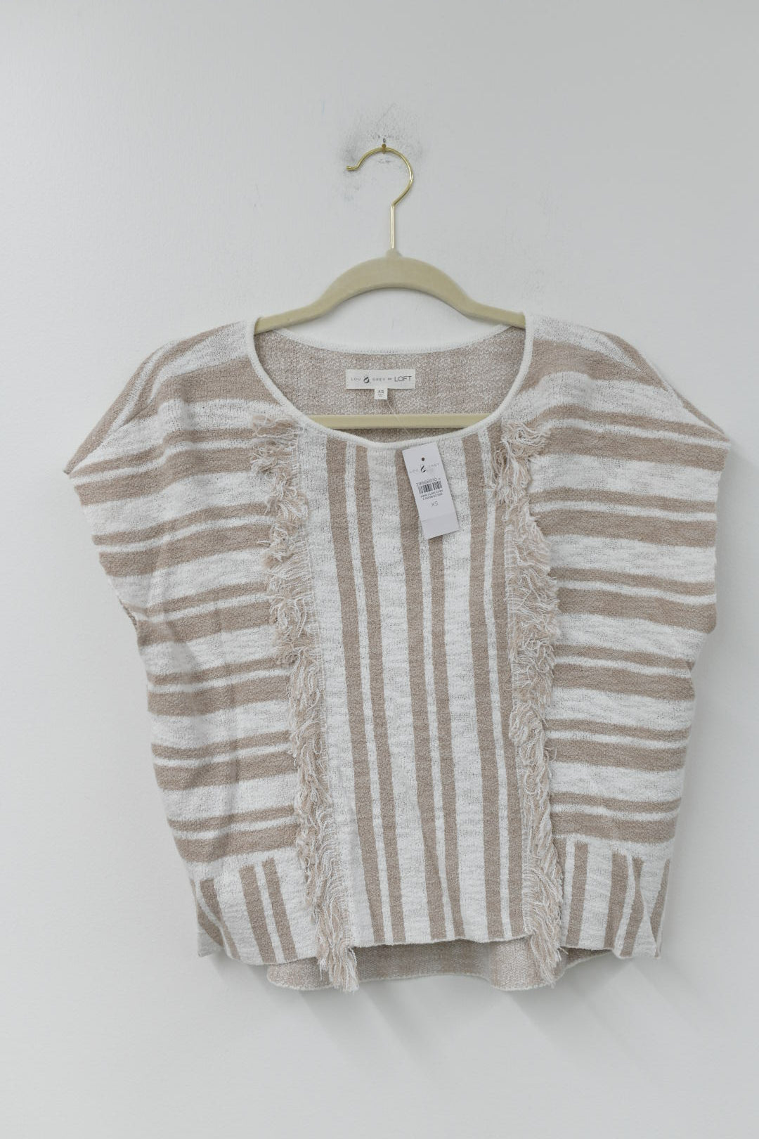 Lou & Grey Loft short sleeve knit blouse  Size XS / NWT