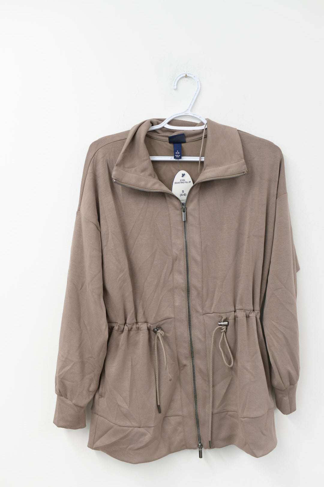 Scoop scuba drawstring full zip Size S / NWT
