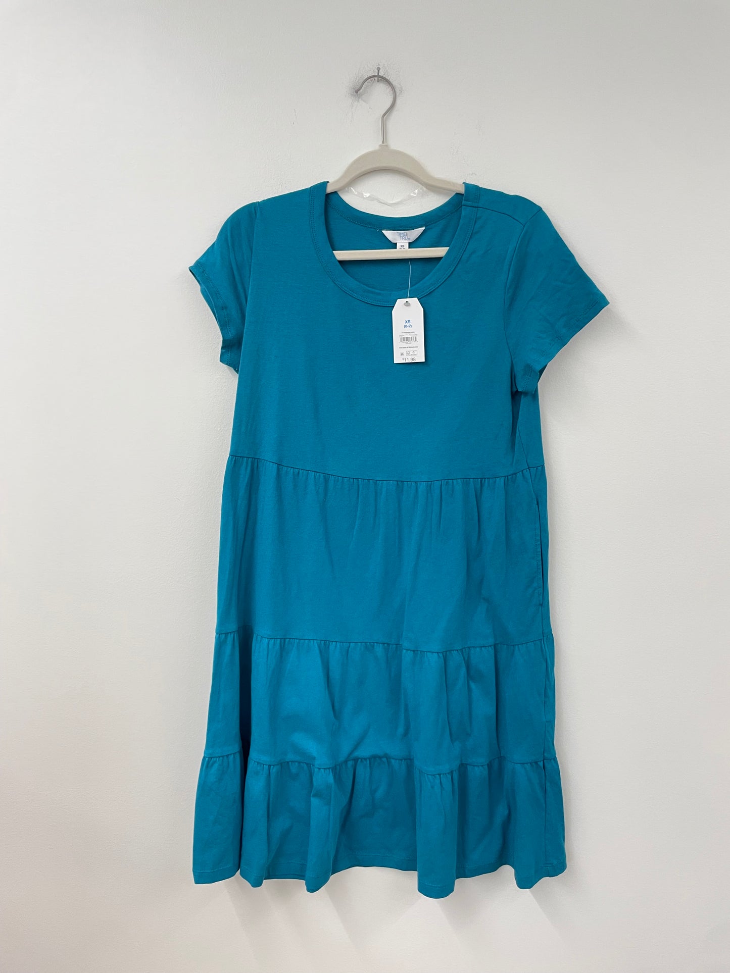 Time and Tru tiered knit mini dress Size XS/ NWT