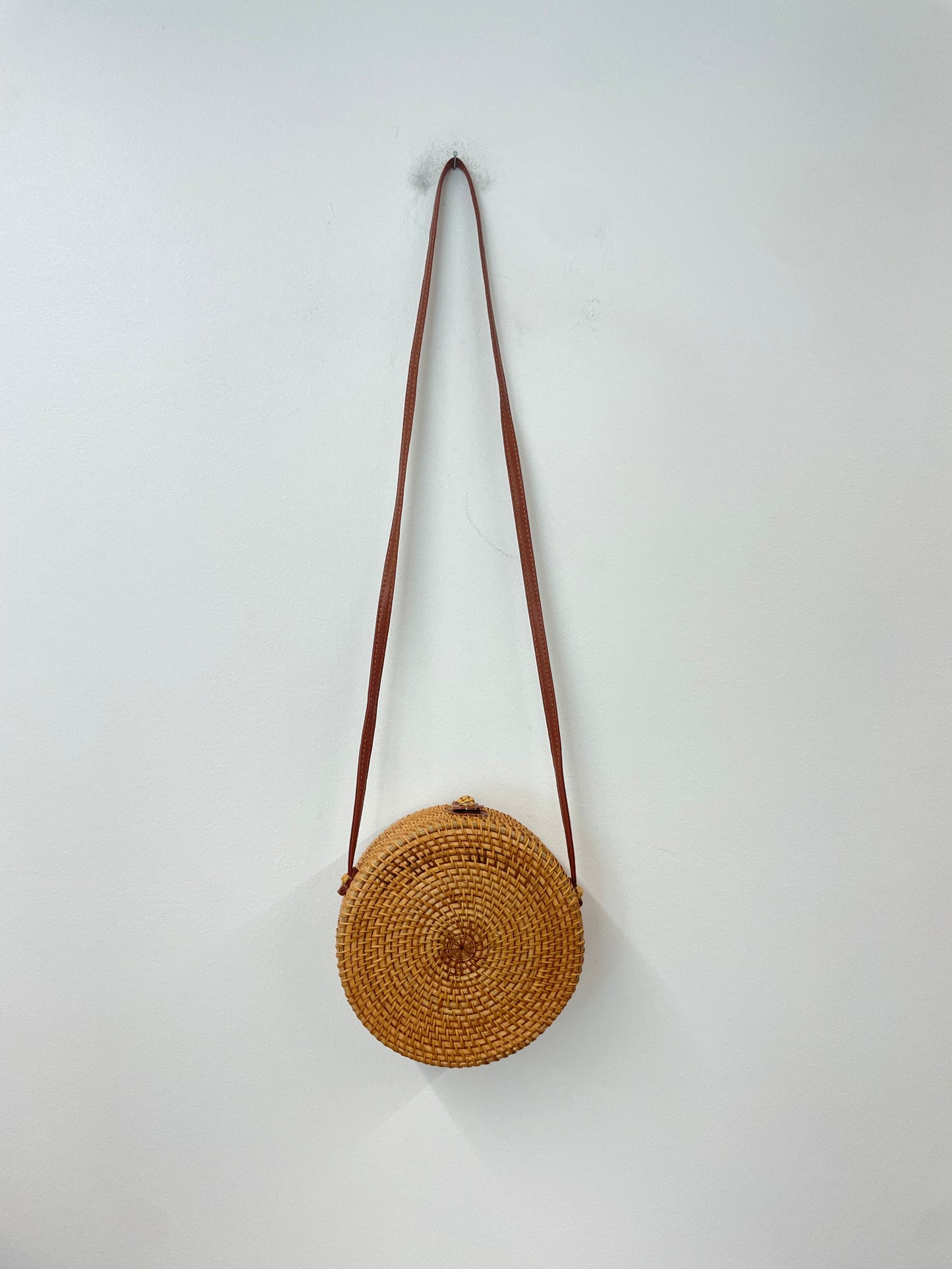 Small straw crossbody bag