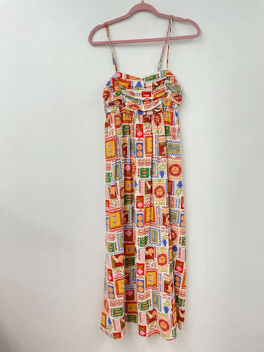Free Assembly linen tiered maxi dress Size S / NWT
