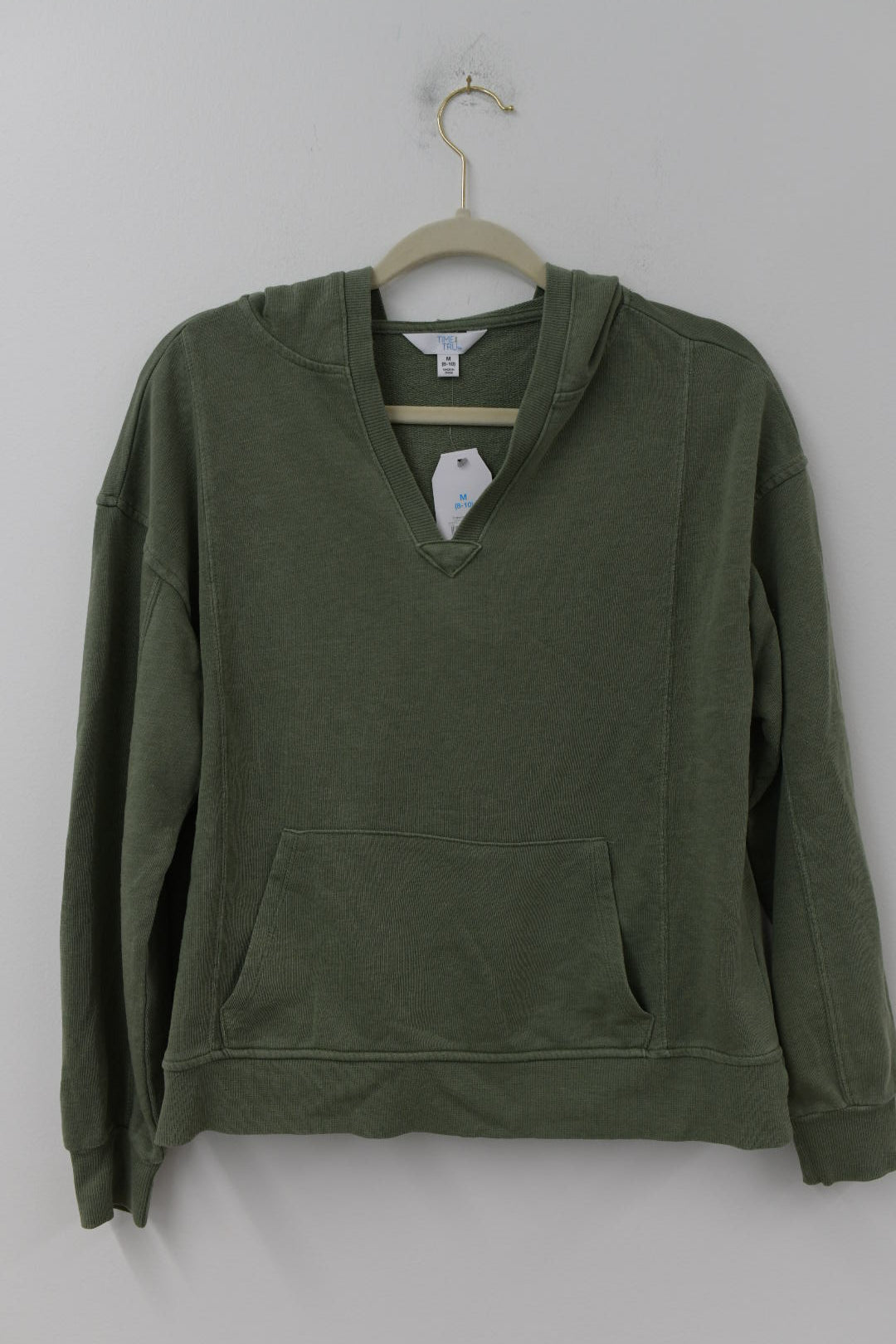 Time and Tru split neck hoodie Size M / NWT
