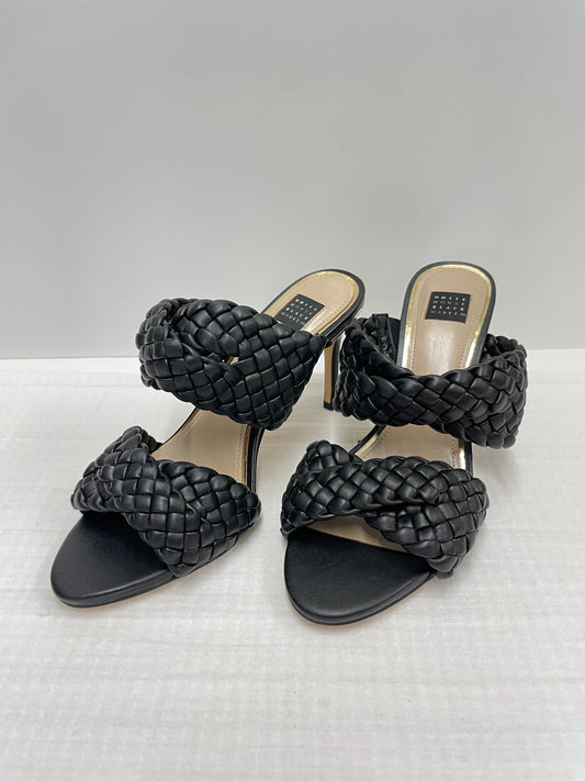 White House Black Market woven mid heel slide sandals Size 8.5 / NWOT