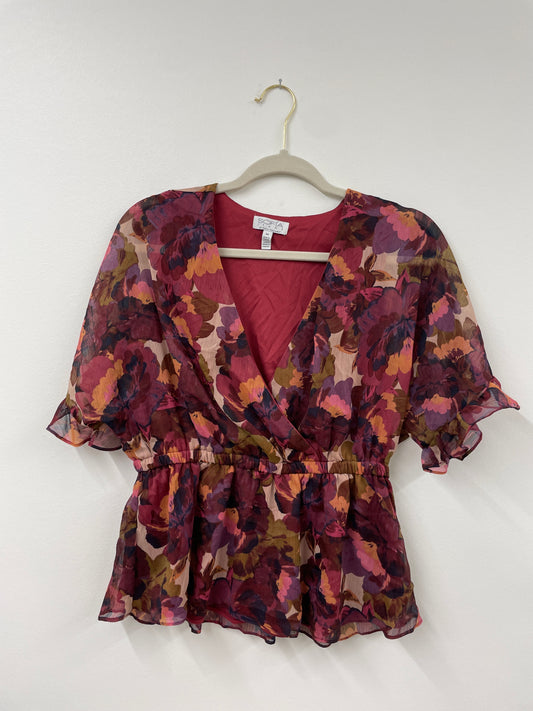 Sofia short sleeve blouse Size M /EUC