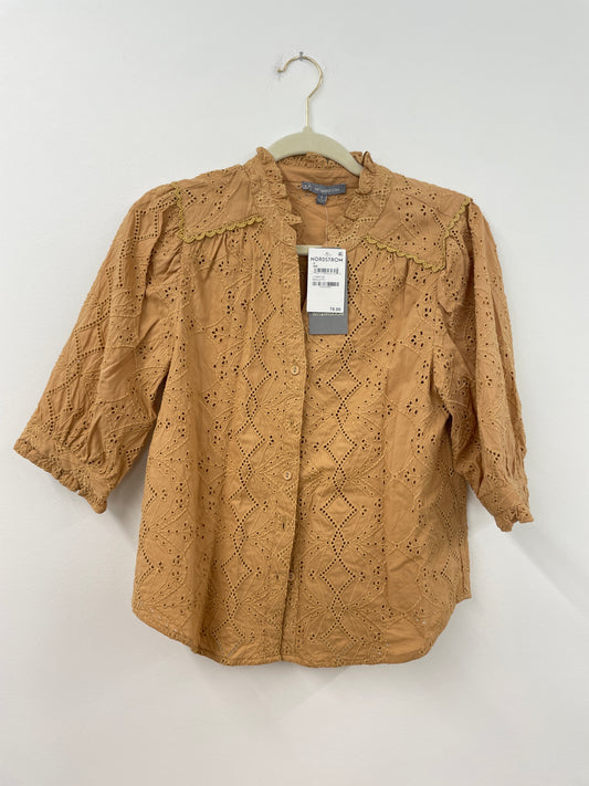 Wit & Wisdom 3/4 sleeve eyelet blouse Size S / NWT