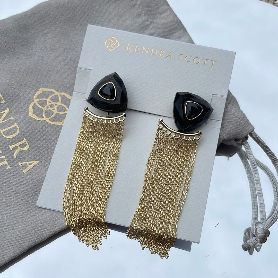 Kendra Scott Arden Gold Statement Tassel Earrings