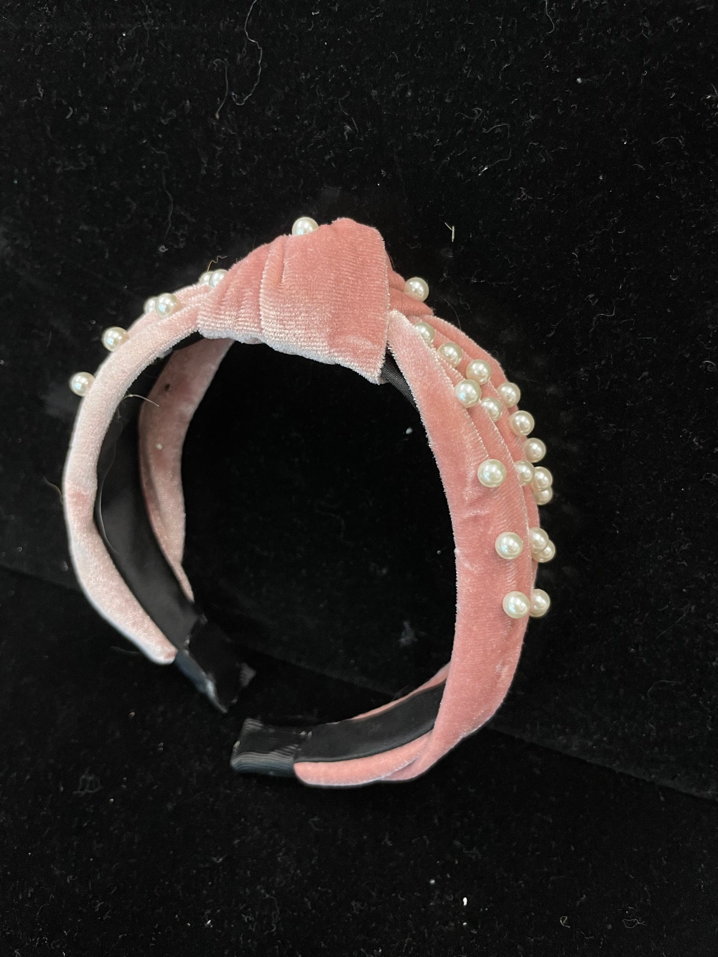 knotted headband with pearls