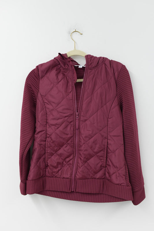 Time and Tru missy quilted ottoman zip up jacket Size S /NWT