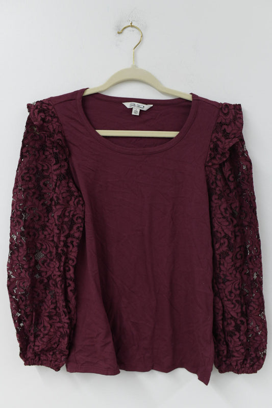 Pioneer Woman lace sleeve blouse Size S / EUC