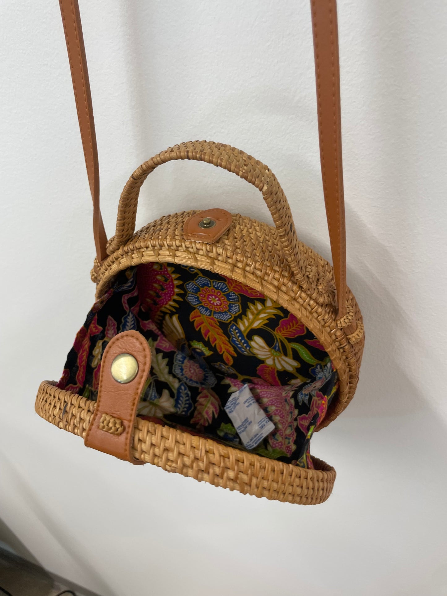 Small straw crossbody bag