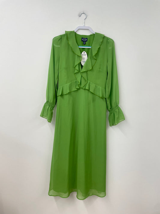 Scoop ruffle midi dress Size XS / NWT- fits more like a small