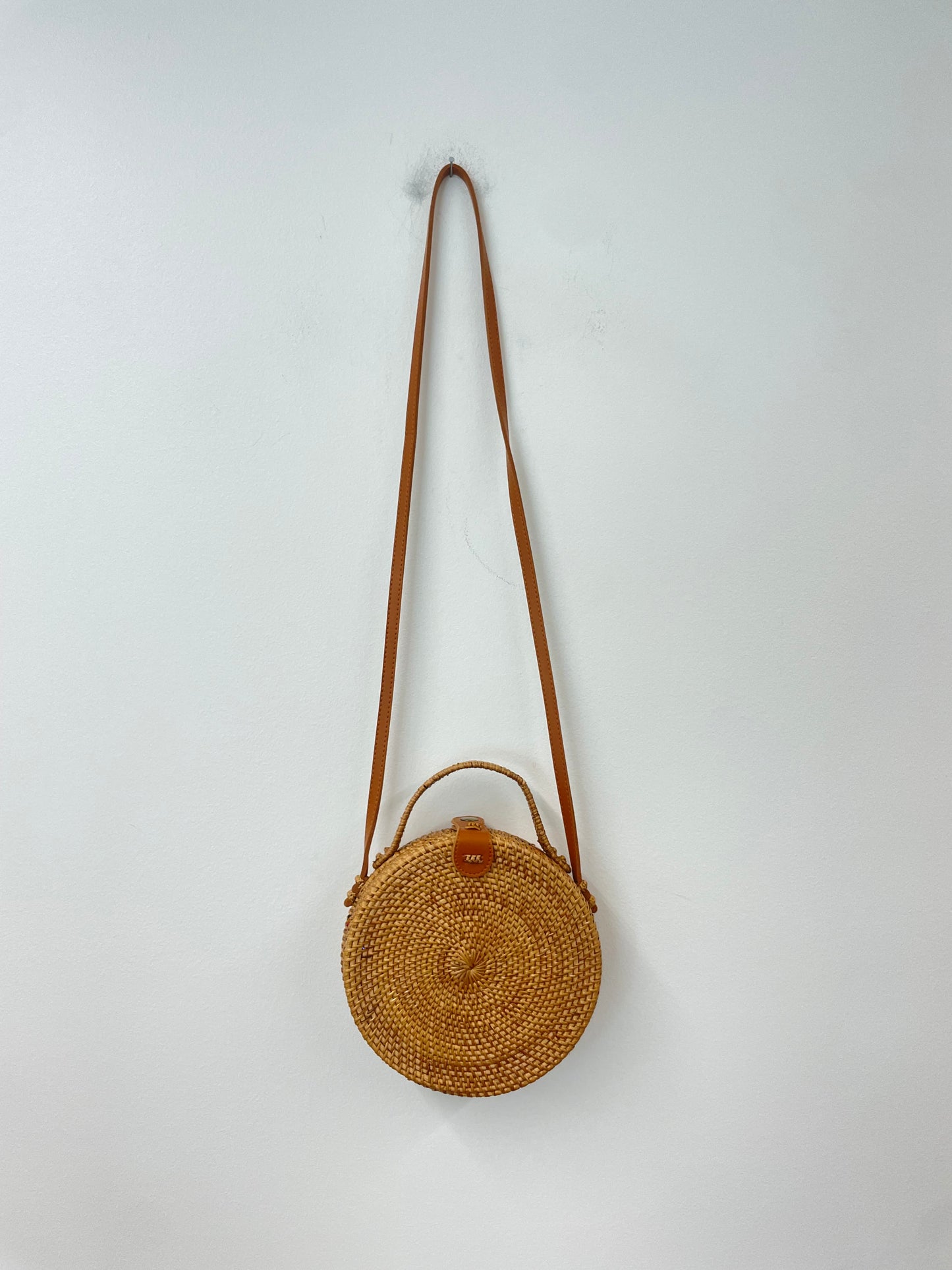 Small straw crossbody bag
