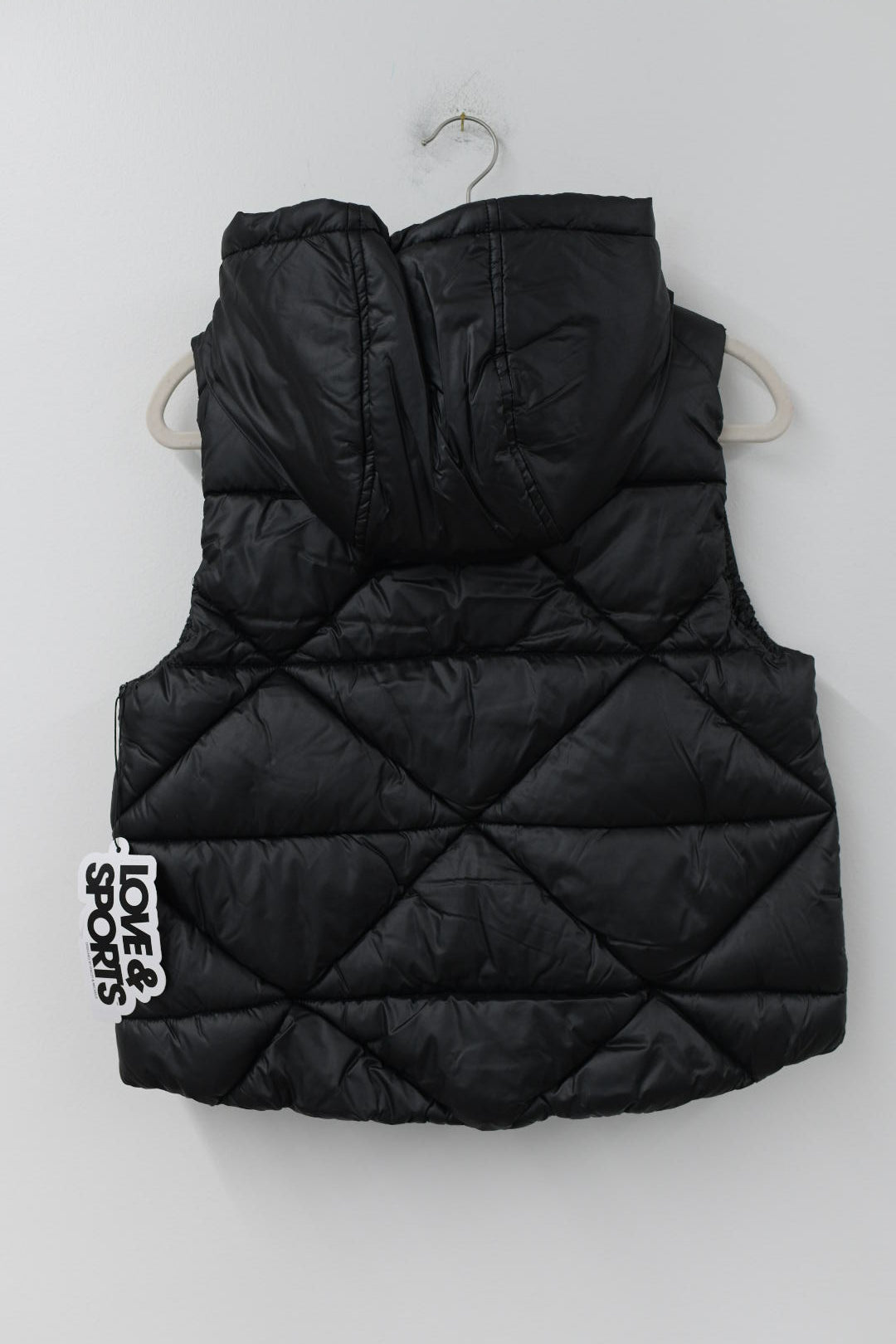 Love and Sports puffer hooded vest Size XS /NWT