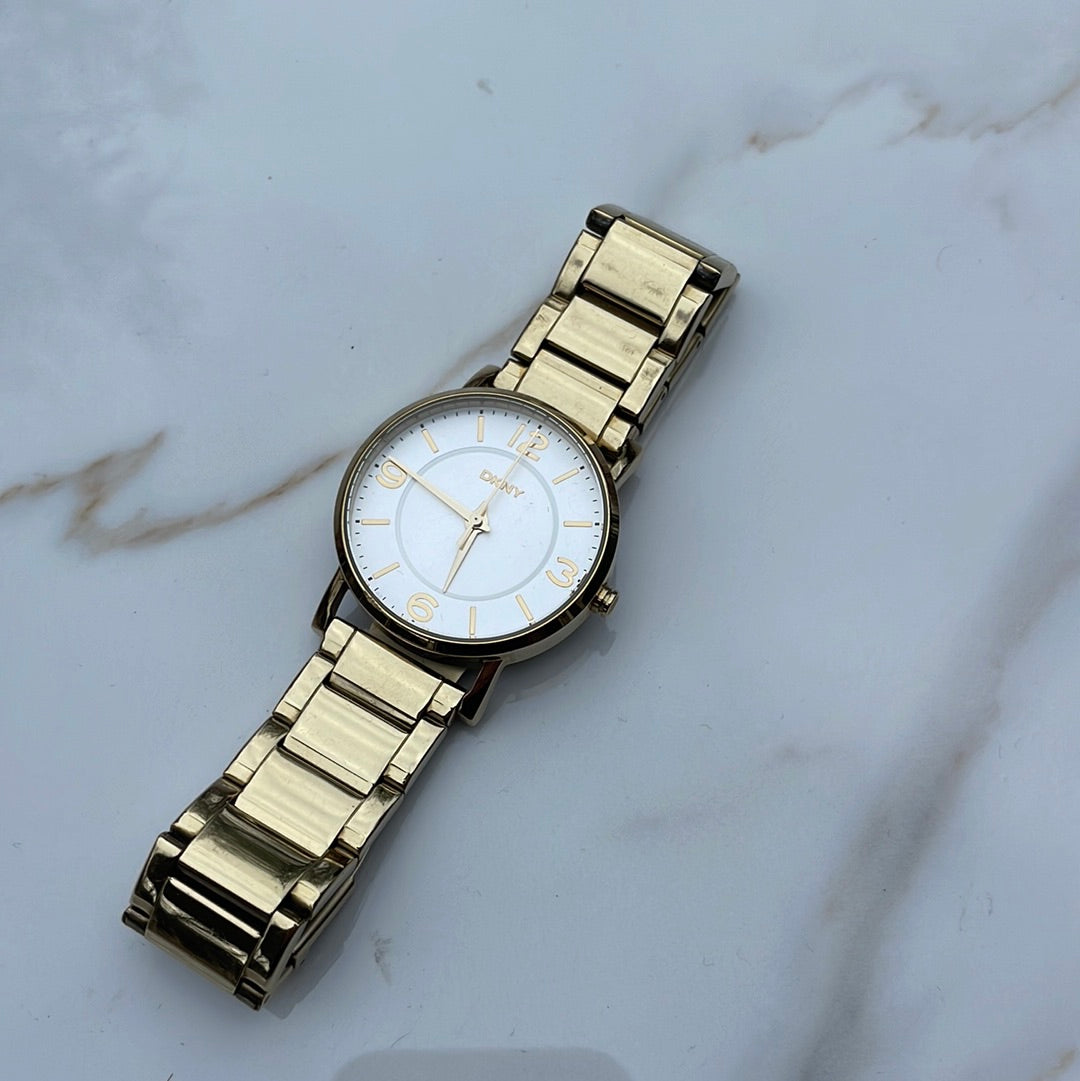 DKNY gold watch solid stainless steel