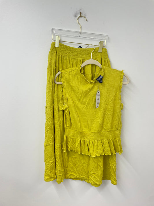 Scoop cap sleeve crop top with midi skirt set Size M / NWT