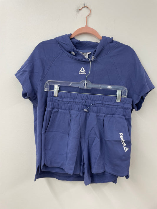 Reebok cropped short sleeve hoodie set /EUC