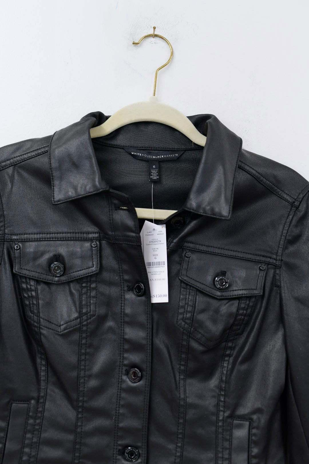 White House Black Market black jacket Size 6 / NWT