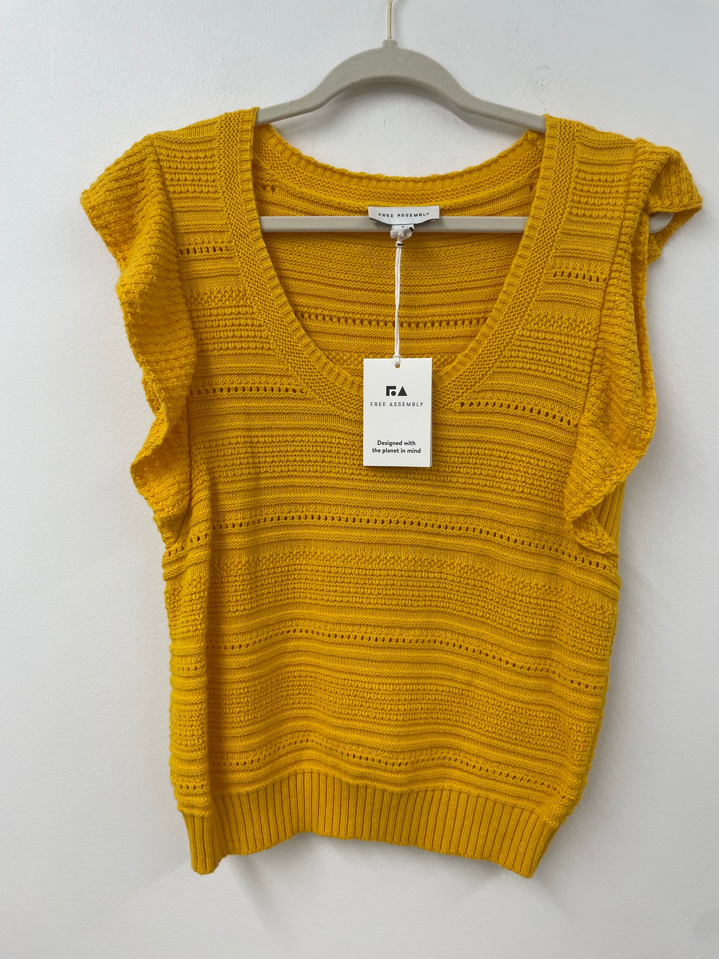 Free Assembly flutter sleeve knit tank/ skirt set SizeS /NWT