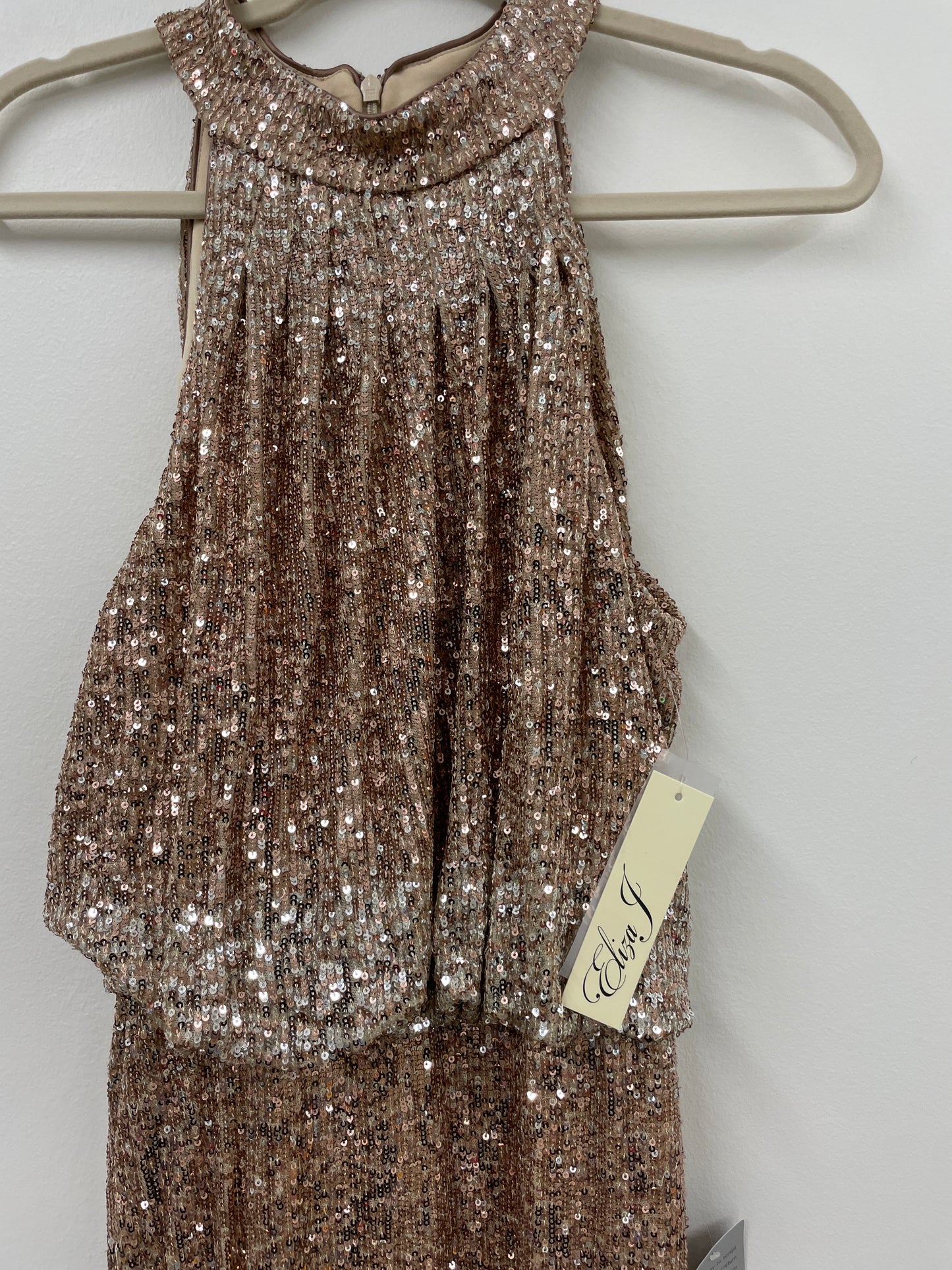 Eliza J sequins halter ombré gown Size 8 / NWT