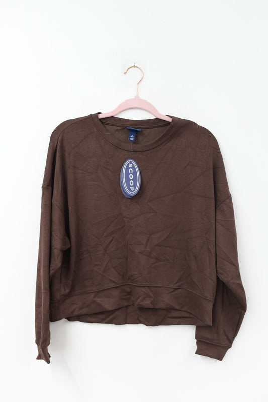 Scoop scuba knit sweatshirt Size M / NWT