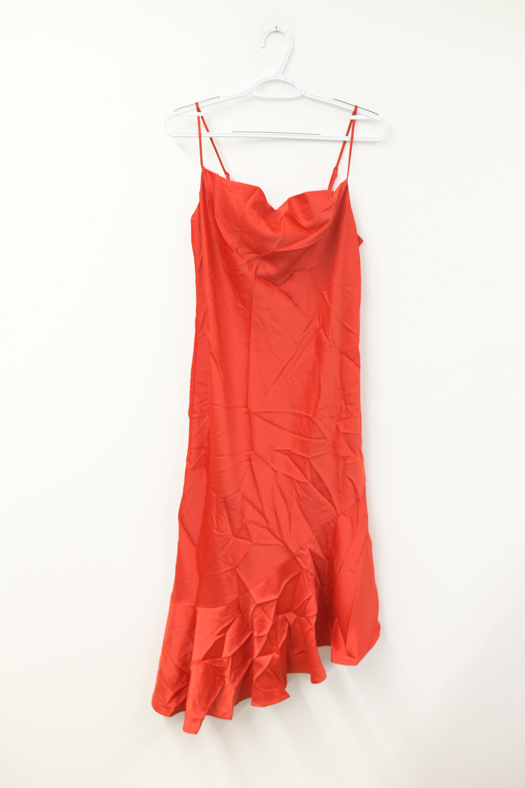 Scoop asym ruffle cami midi dress Size S / NWT