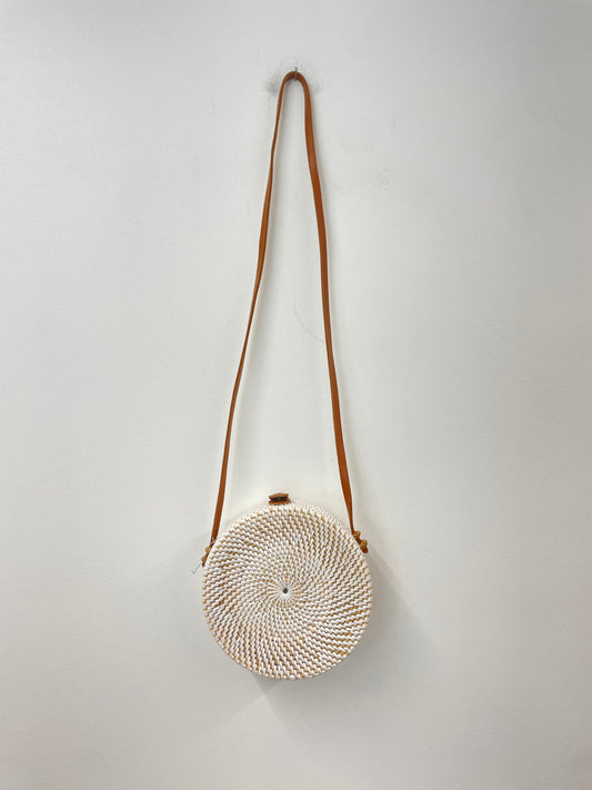 Small straw crossbody bag