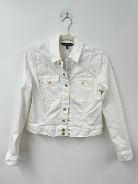 White House Black Market denim snap jacket Size 6 / NWT