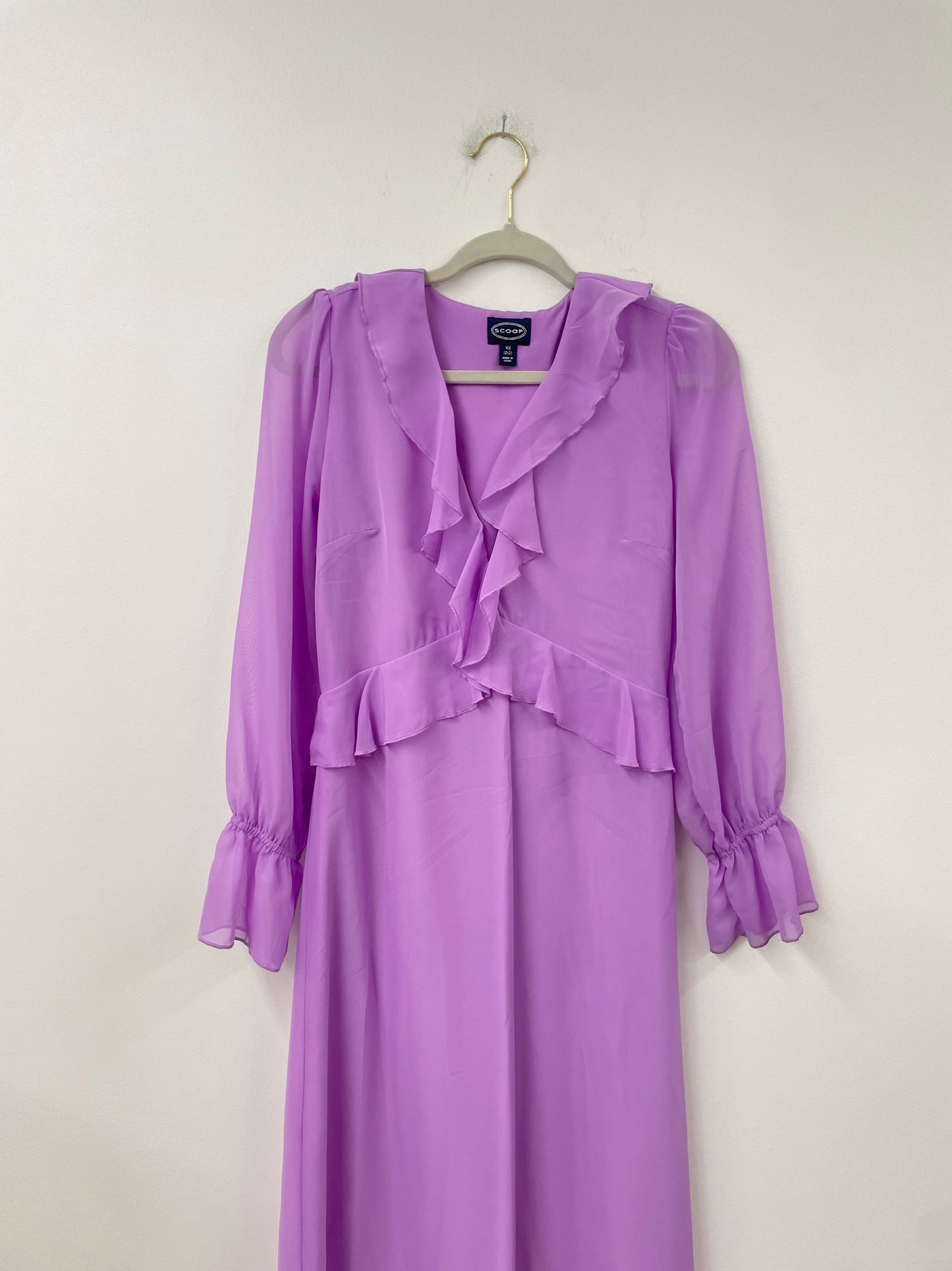Scoop ruffle maxi dress Size XS/ fits like a small - EUC