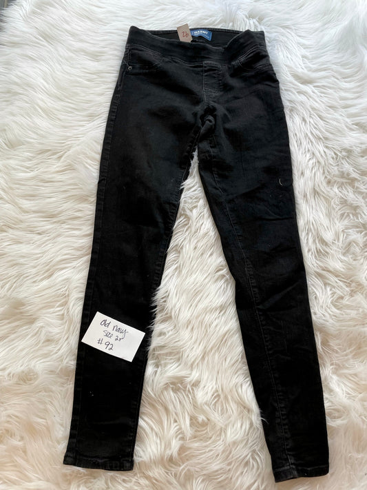 Old Navy black skinny stretch jeans Size 2r /EUC