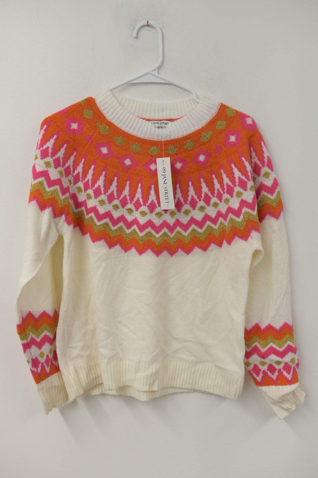 99 Jane Street fair isle sweater Size S \ NWT