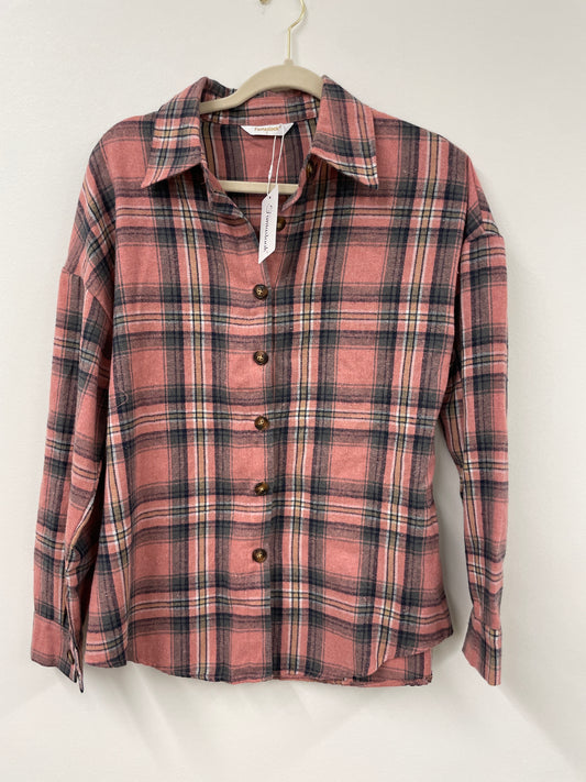 Fantaslook flannel button up Size S / NWT