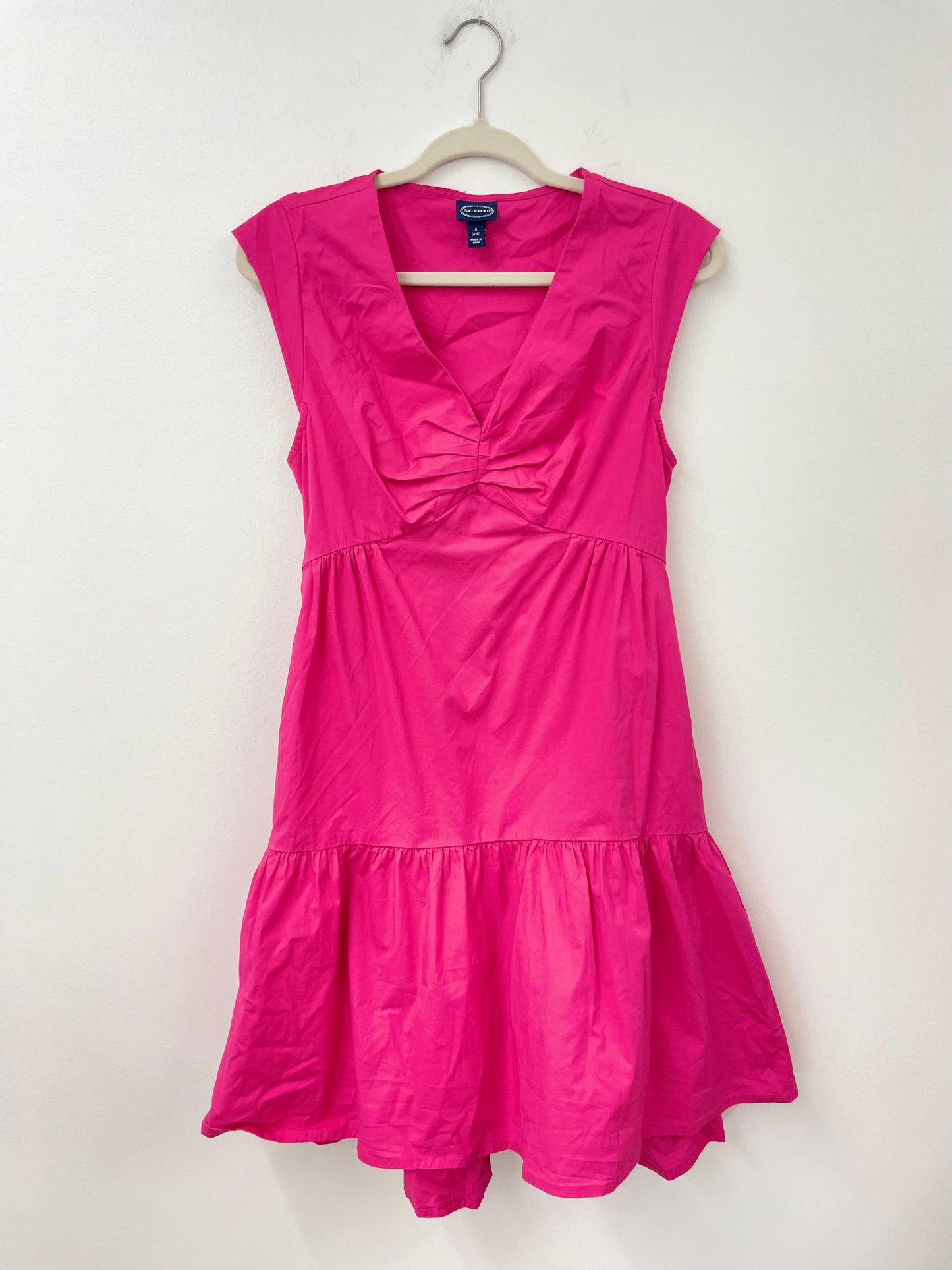 Scoop v-neck poplin  mini dress Size S / EUC