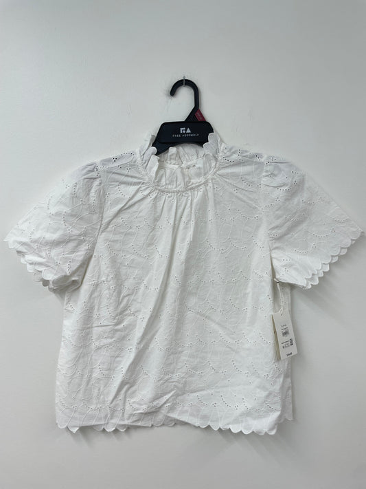 Free Assembly ruffle eyelet blouse Size S / NWT