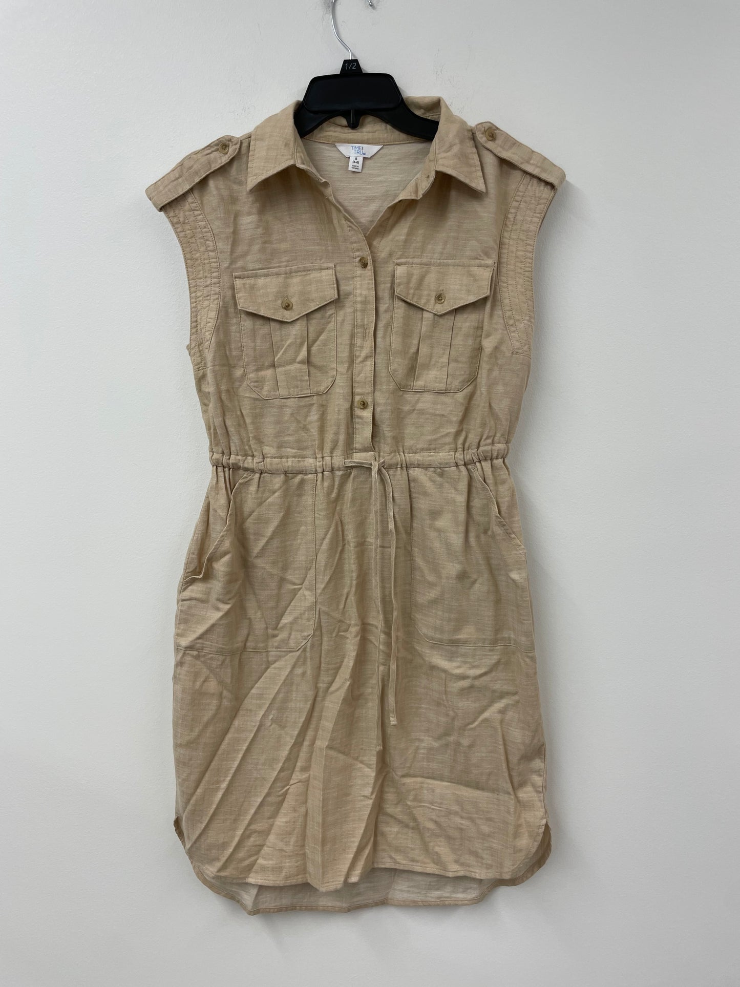 Time and Tru short sleeve utility shirt mini dress top Size S/ EUC