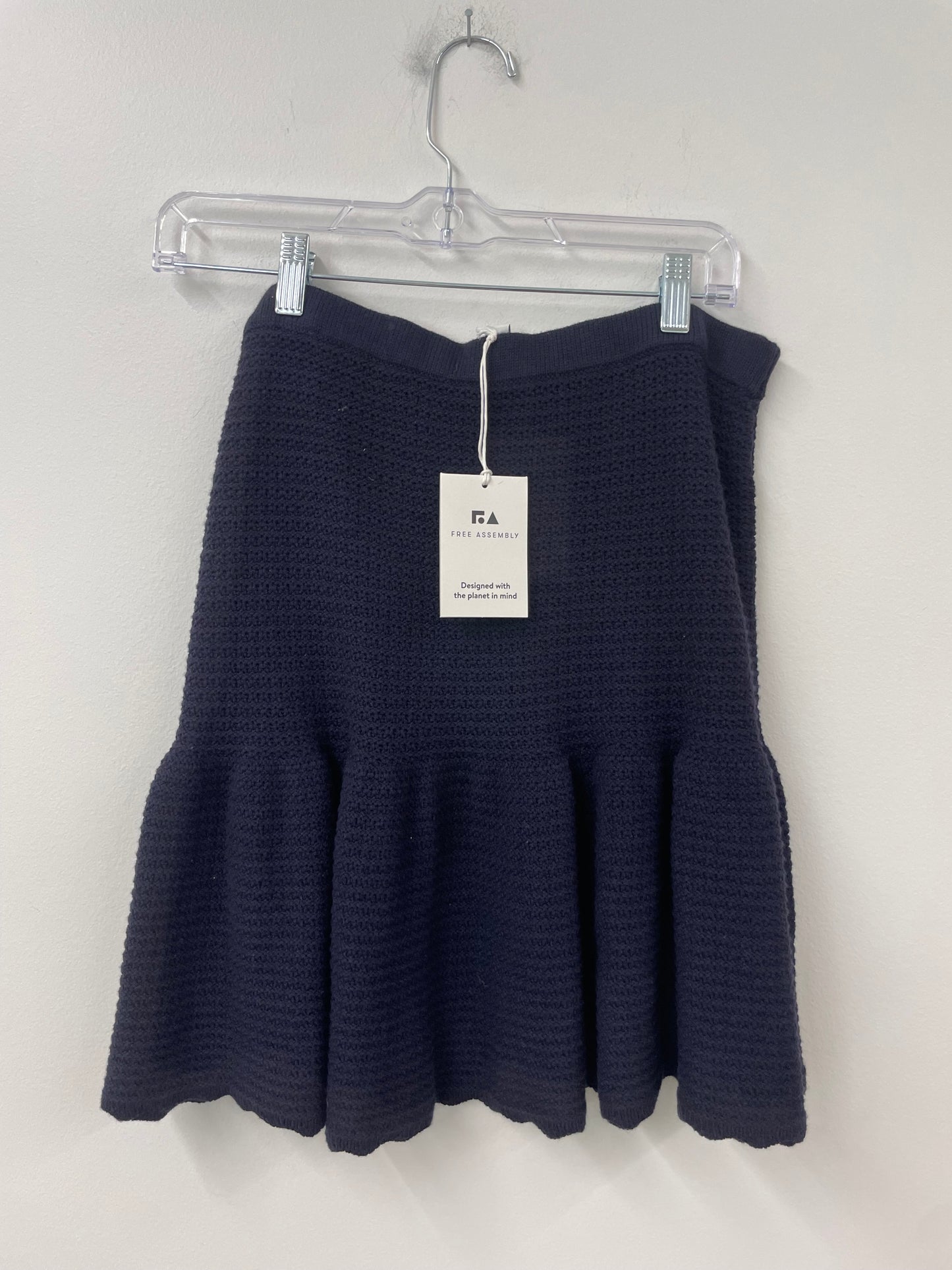 Free Assembly flutter sleeve crochet tank with flare mini skirt set  Size S  / NWT