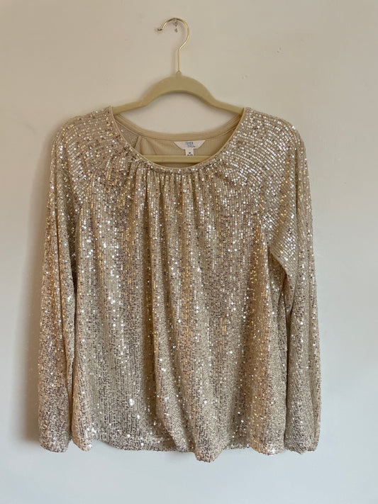 Time and Tru long sleeve sparkle shirt Size M / NWT