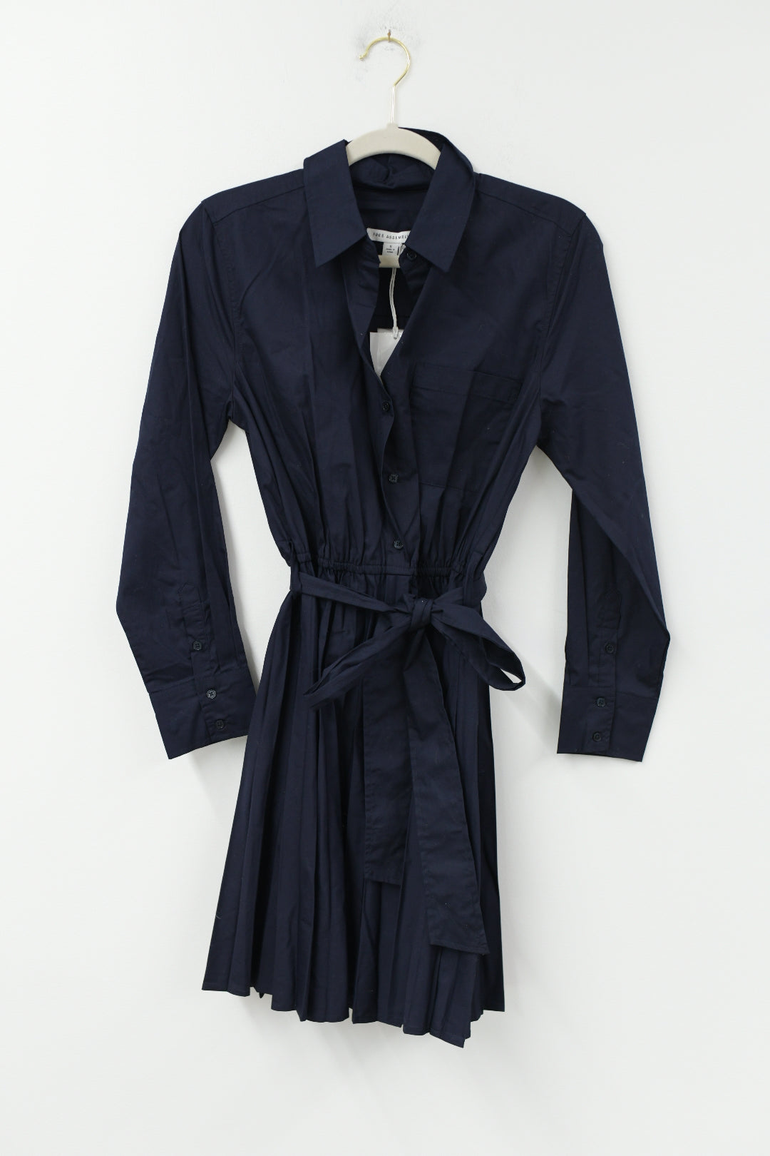 Free Assembly tie waist mini shirt dress Size S / NWT