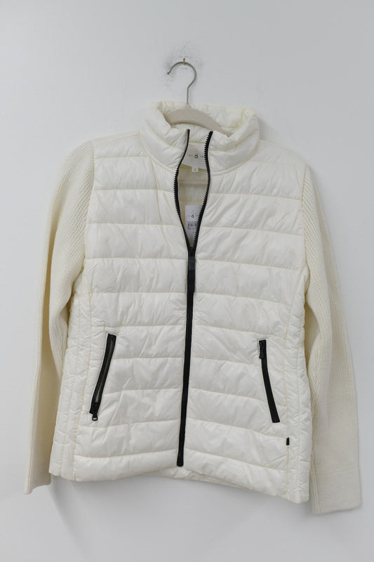 Lou & Grey puffer jacket with knit sleeves Size S /NWT