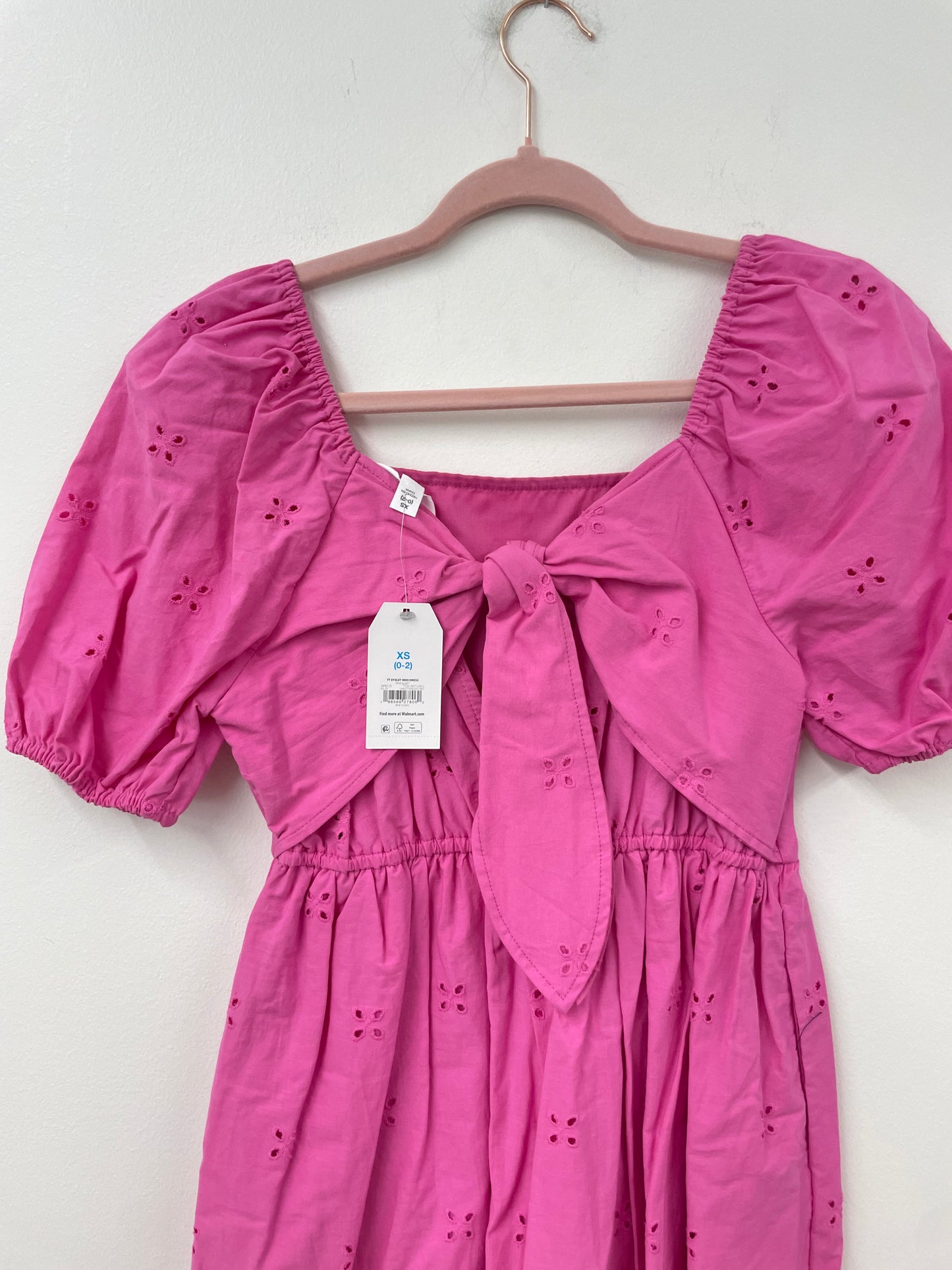 Time and Tru eyelet tie back midi dress Size XS / NWT