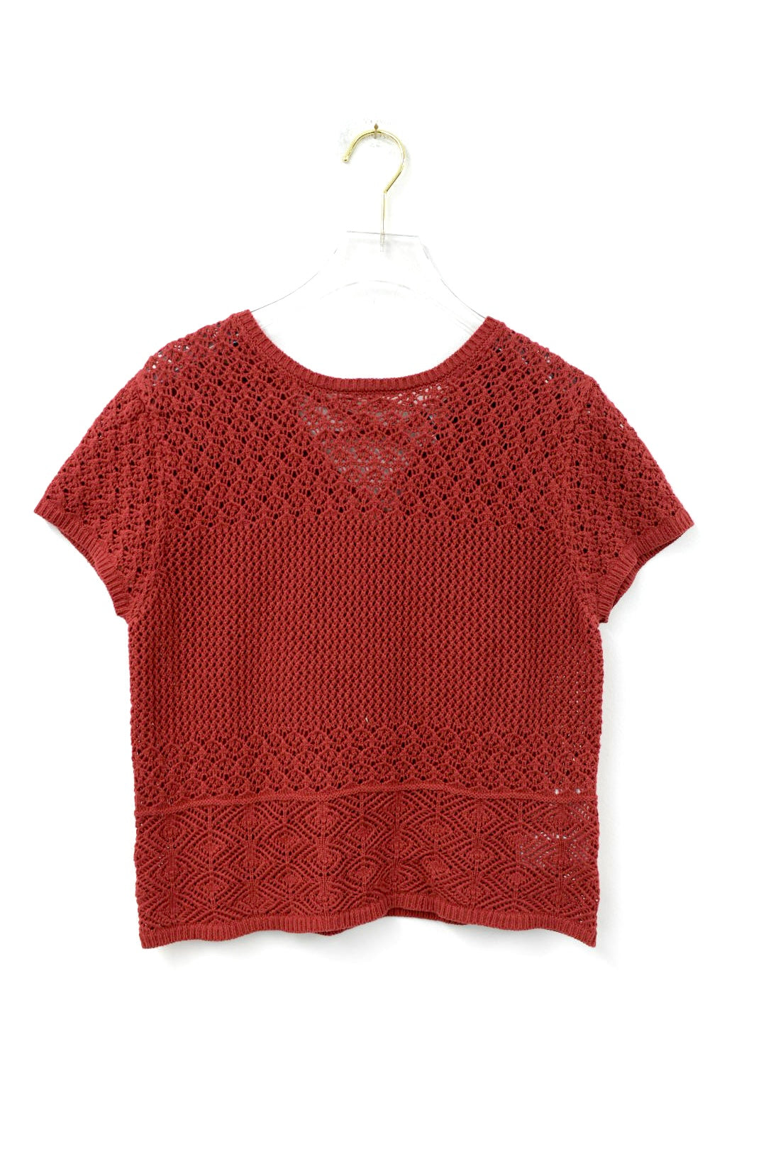 Sofia knit crochet tee Size S /NWT