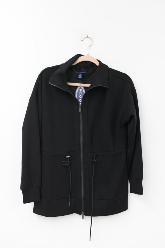 Scoop scuba drawstring zip up  Size XS / NWT