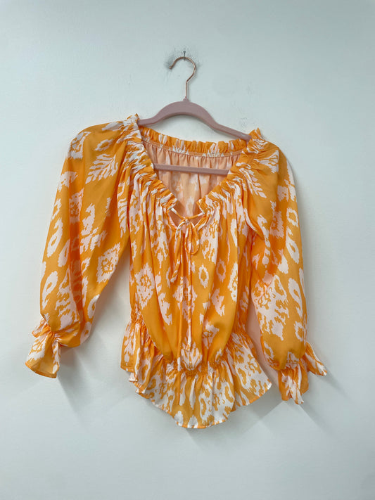 Amazon long sleeve blouse Size S /NWT