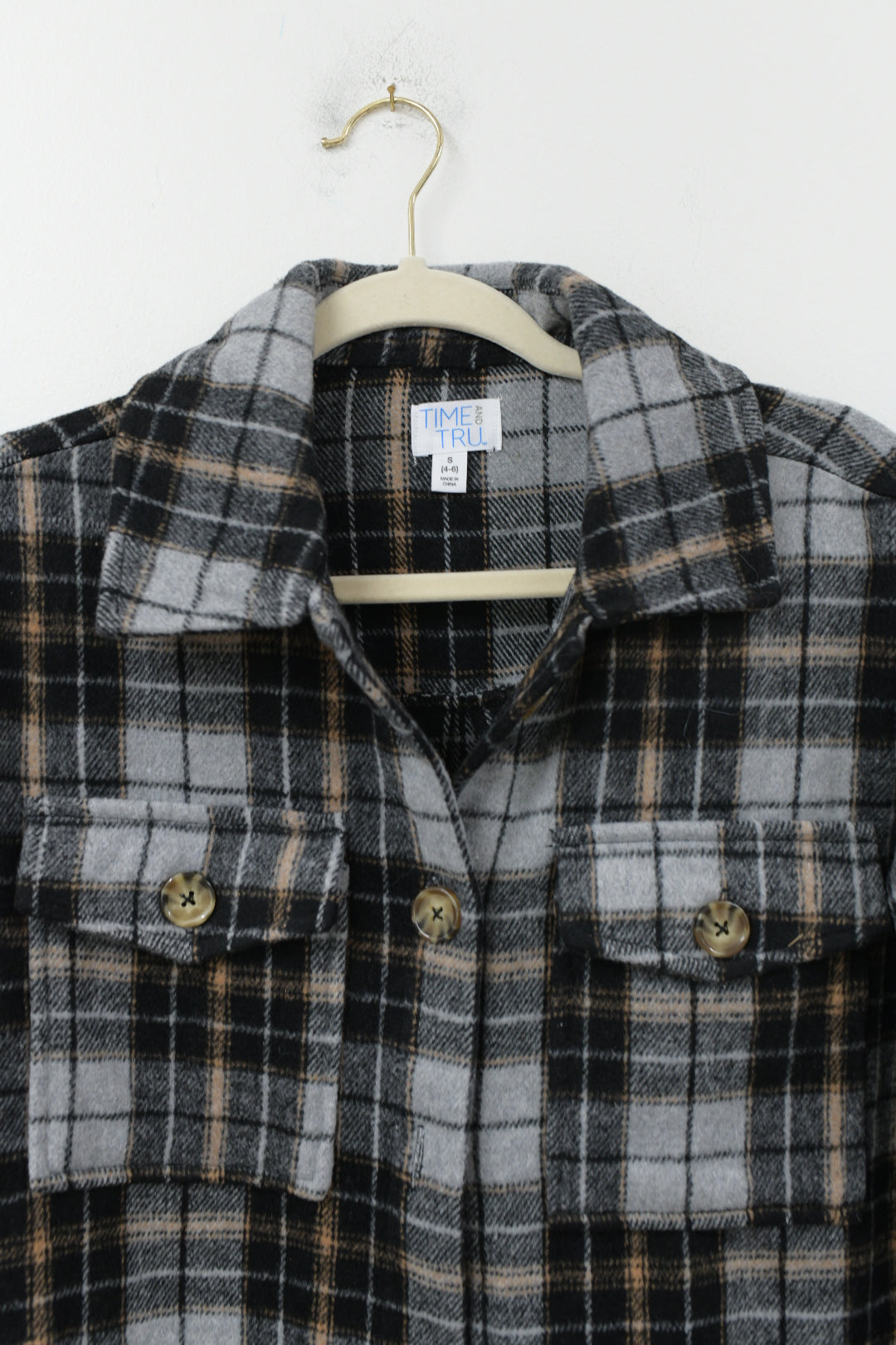 Time and Tru flannel shacket  Size S/  EUC