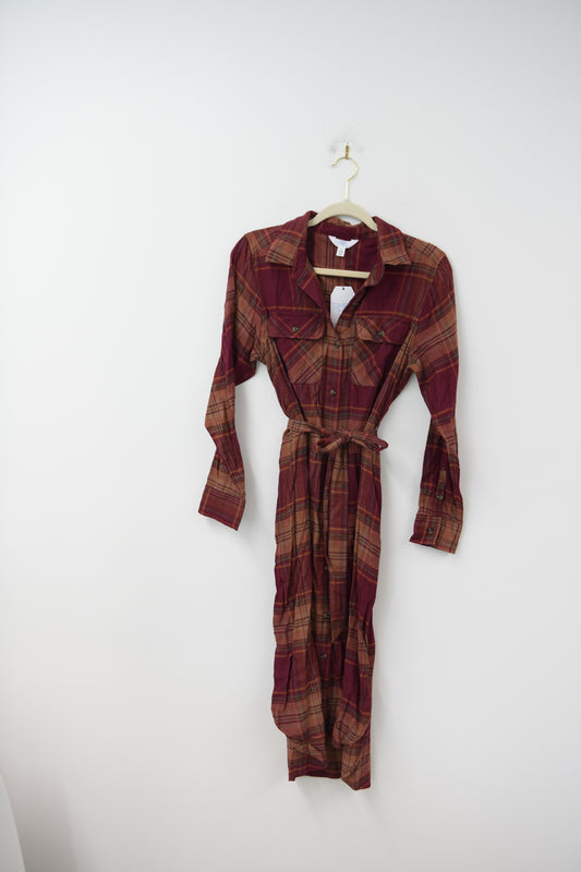 Time and Tru midi tie dress Size S / NWT