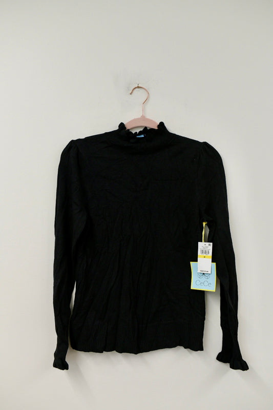 Cece ruffled neck sweater Size M/ NWT