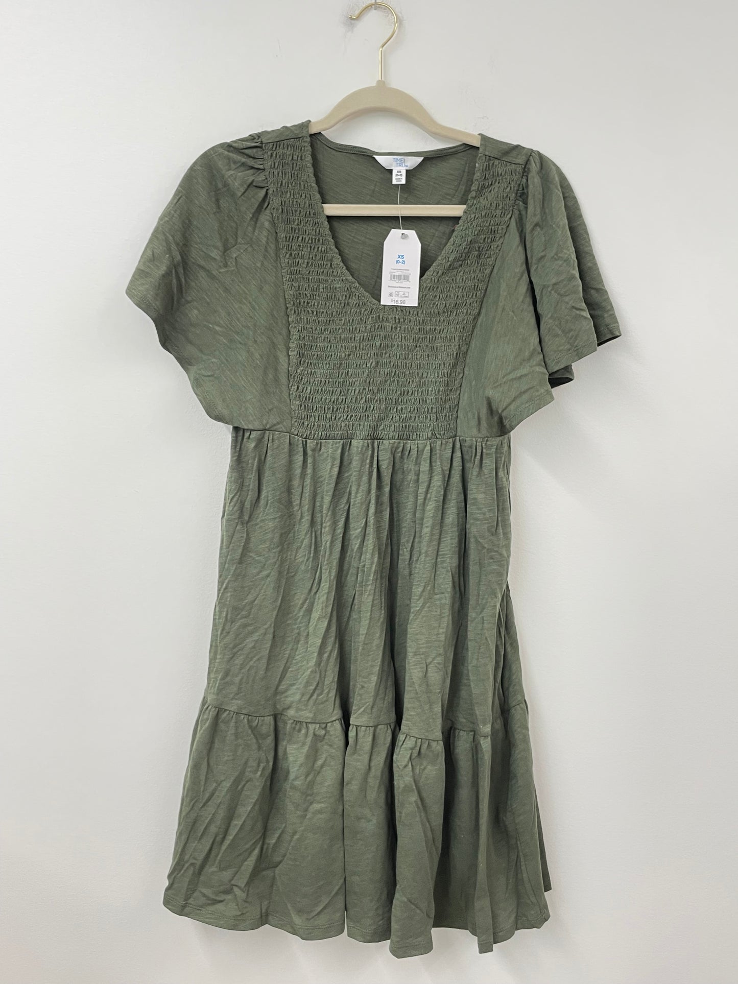 Time and Tru knit flutter sleeve mini dress Size XS / NWT