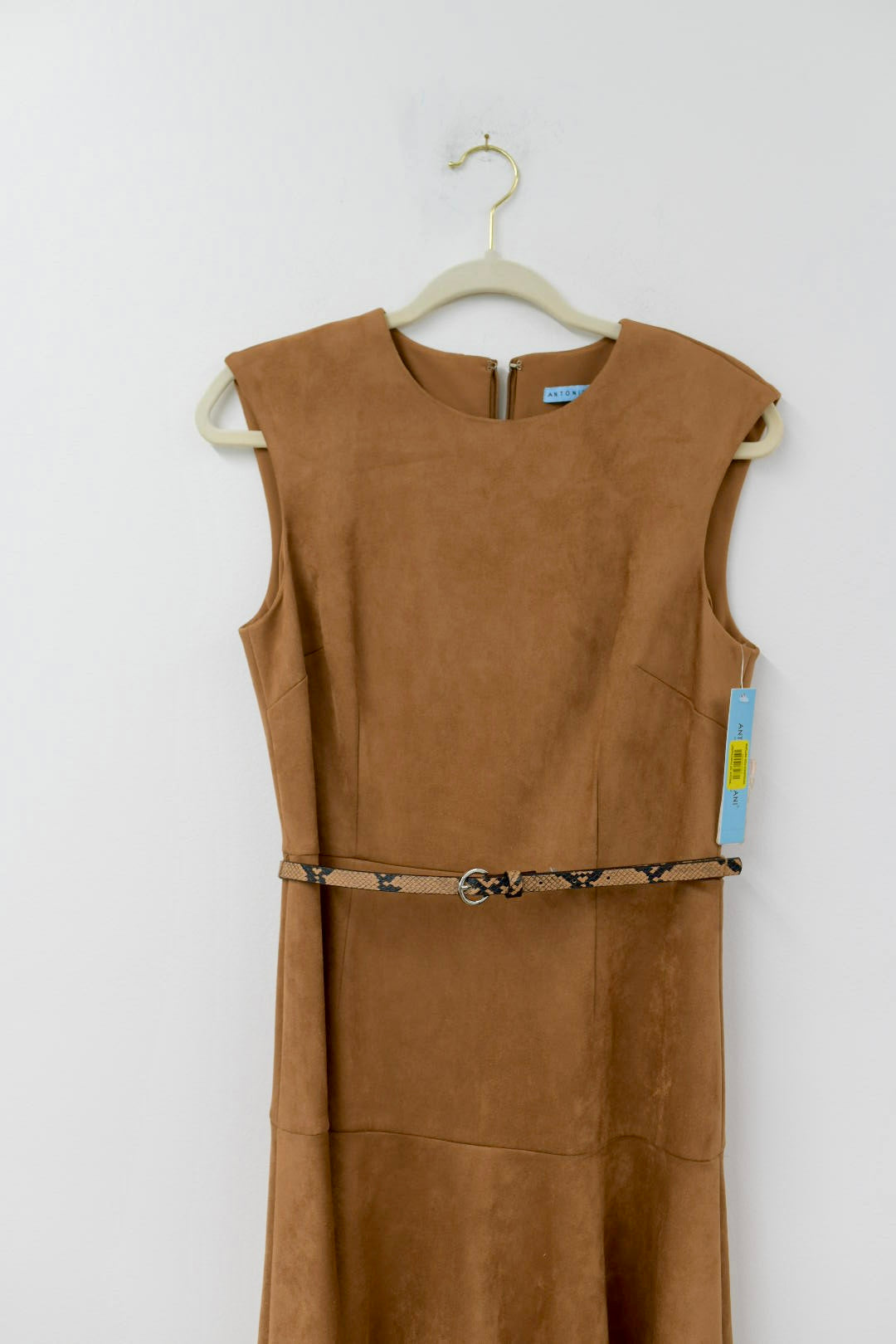 Antonio Melonie suede mini dress with belt waist Size 6 / NWT